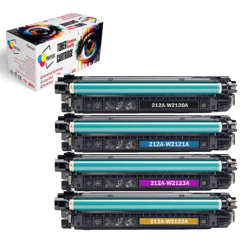 Hp 212A-W2120A-W2121A-W2122A-W2123A Toner  4 RENK MUADİL TONER ÇİPLİ